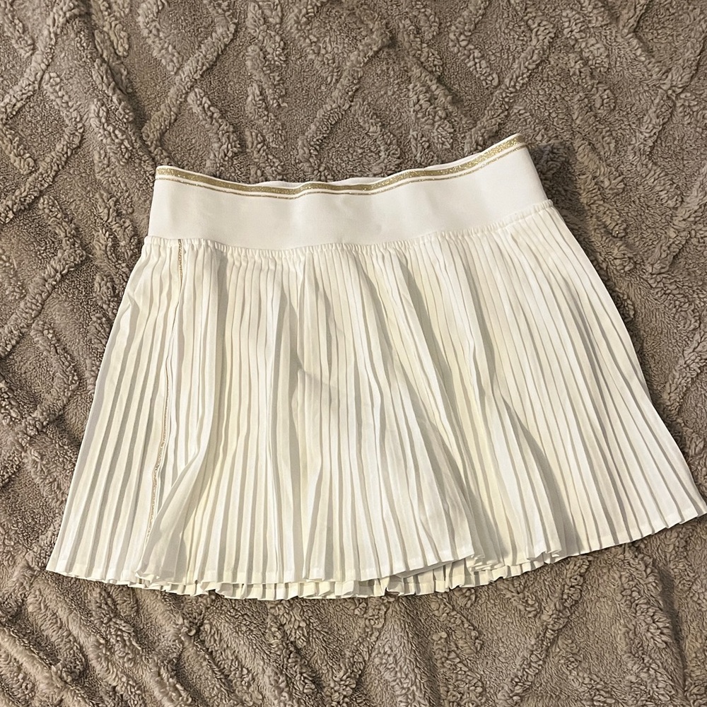 Lululemon White Pleated tennis Skirt